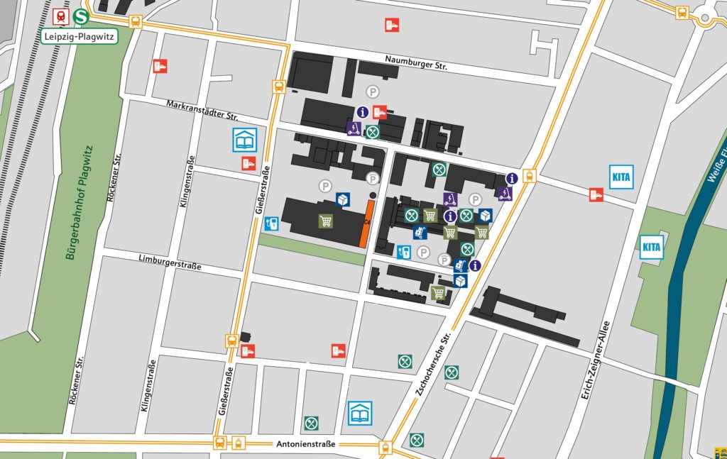 Ehemalige Druckmaschinenfabrik am Fachmarktzentrum