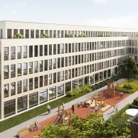 Plagwitzer Höfe Gewerbeeinheit Büro und Ärztehaus am Fachmarktzentrum Hofansicht